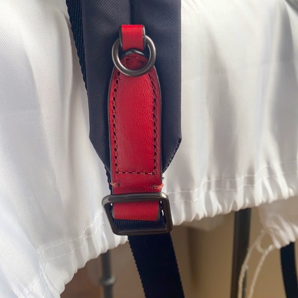 Red Checkord Authentic Coach backpack. - Picture 7 of 7